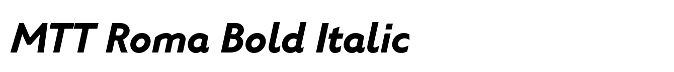 MTT Roma Bold Italic